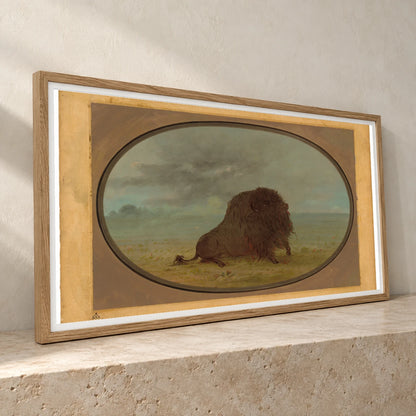 Dying Buffalo Bull 1965.16.206 — Famous Paintings famous paintings print by SaamCrafts