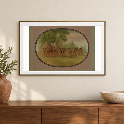 Eagle Dance Choctaw 1965.16.132 — Famous Paintings shown in a styled interior