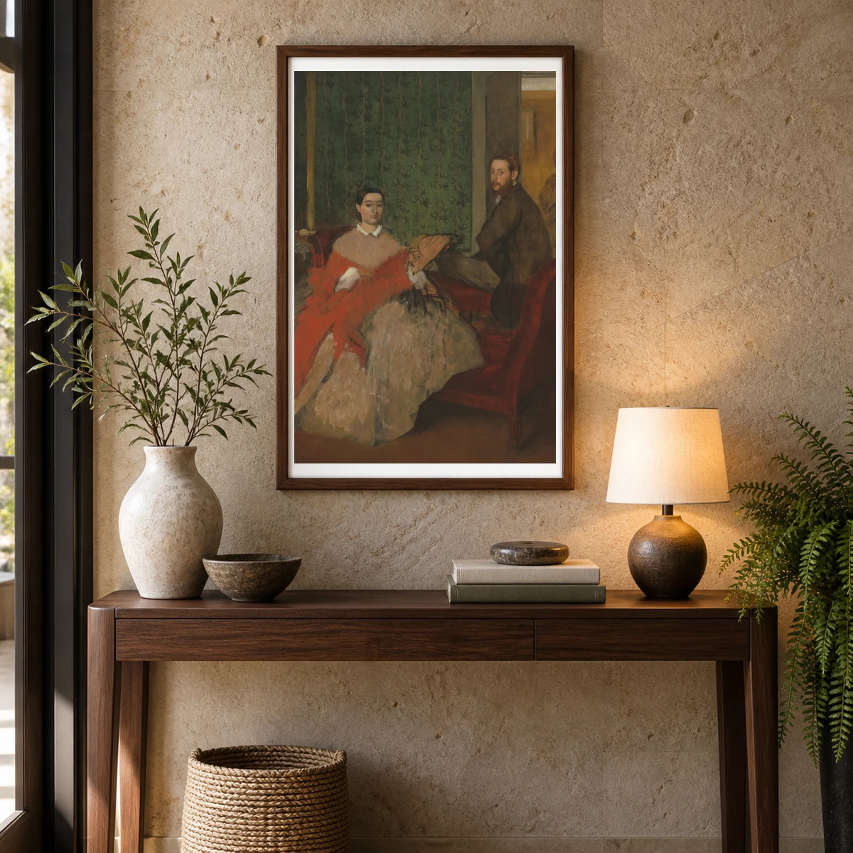Edmondo And Therese Morbilli 1963.10.125 — Famous Paintings shown in a styled interior