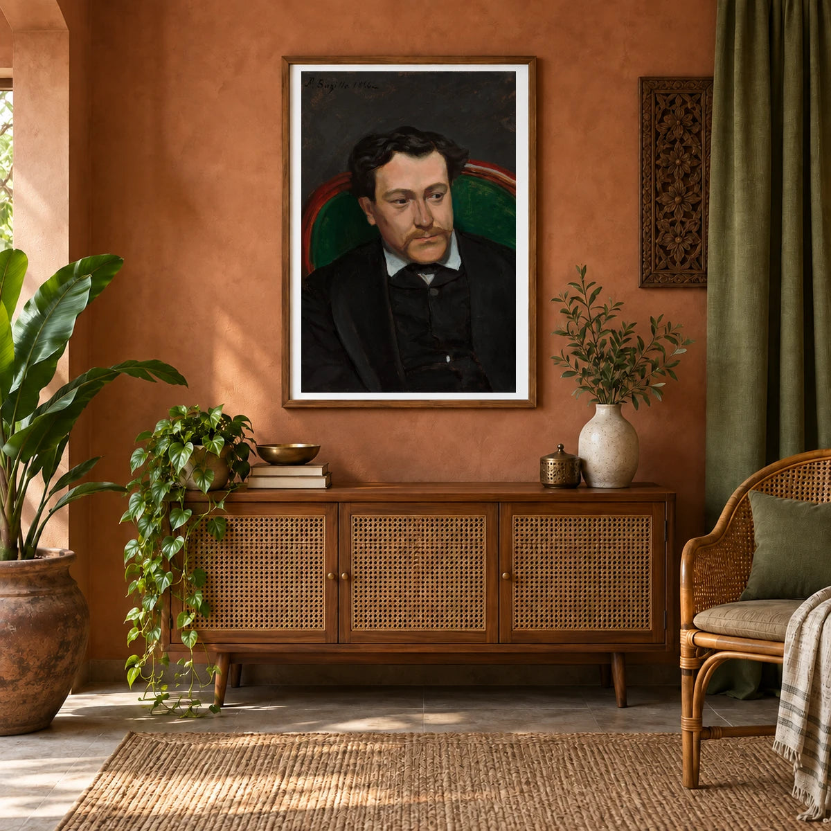 Edouard Blau 1963.10.81 — Famous Paintings shown in a styled interior