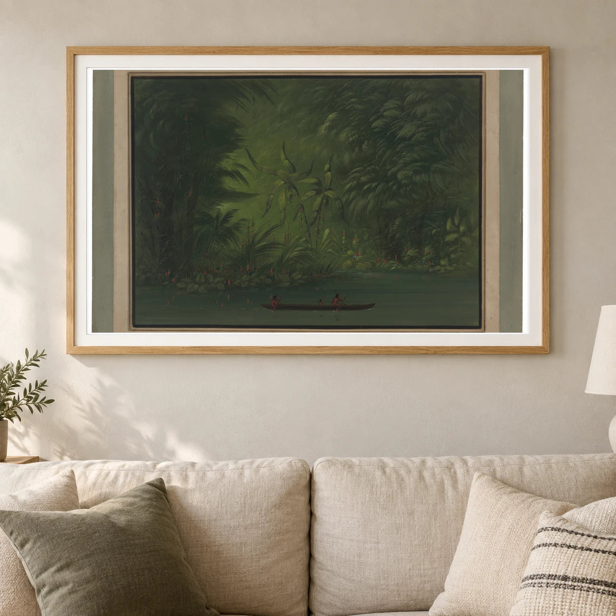 Entrance To A Lagoon, Shore Of The Amazon 1965.16.294 — Famous Paintings shown in a styled interior