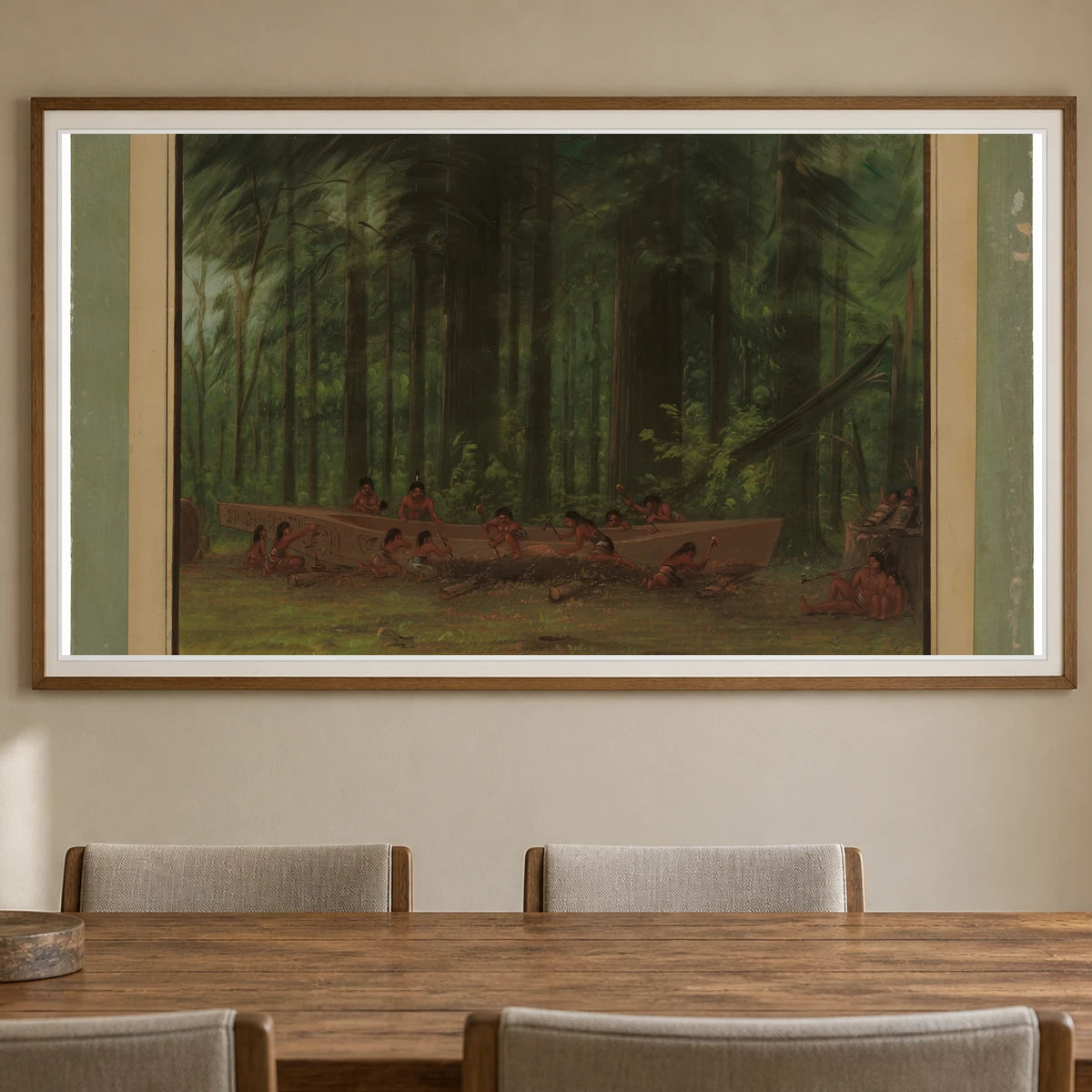 Excavating A Canoe Nayas Indians 1965.16.215 — Famous Paintings shown in a styled interior