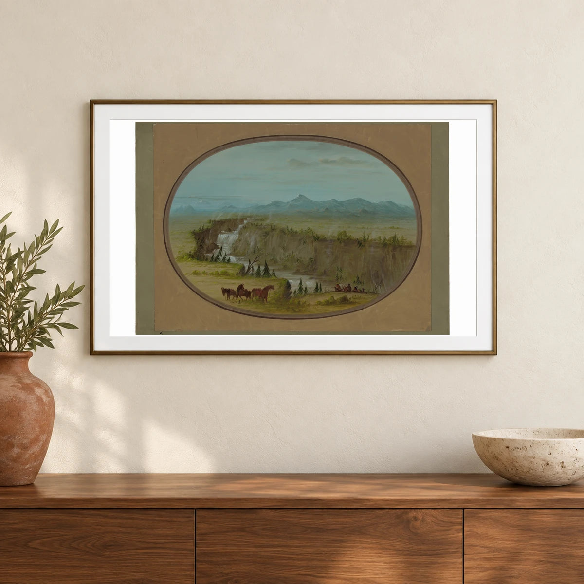 Falls Of The Snake River 1965.16.192 — Famous Paintings shown in a styled interior
