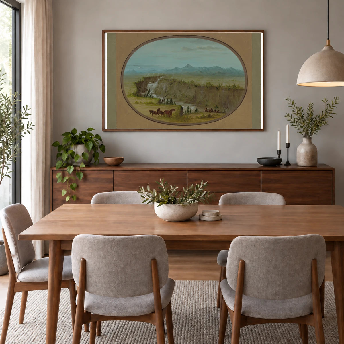 Falls Of The Snake River 1965.16.192 — Famous Paintings shown in a styled interior