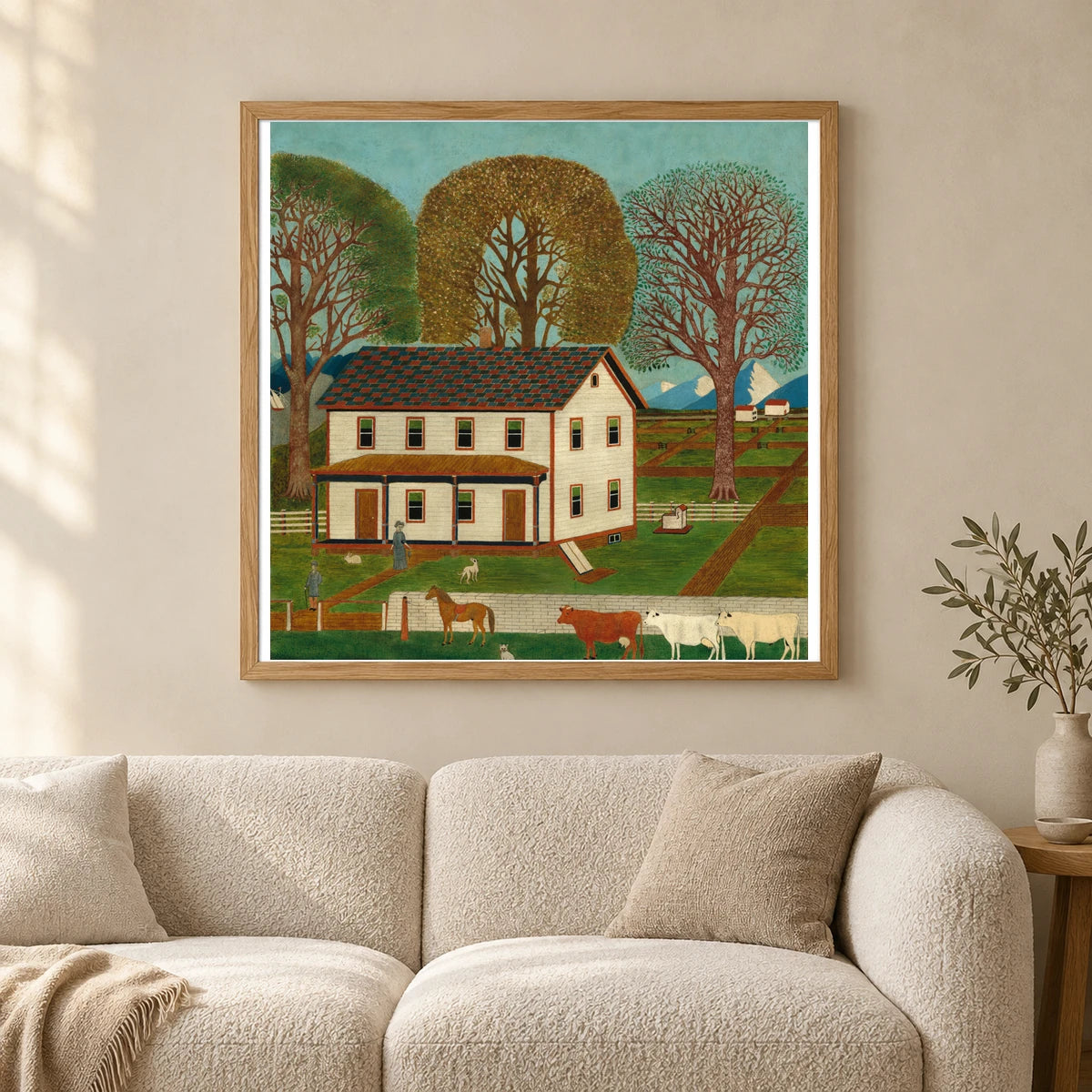 Farmhouse In Mahantango Valley 1953.5.94 — Famous Paintings shown in a styled interior
