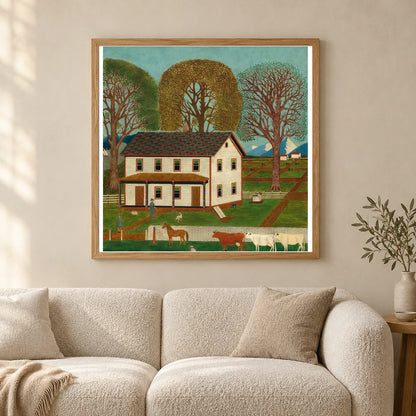 Farmhouse In Mahantango Valley 1953.5.94 — Famous Paintings shown in a styled interior
