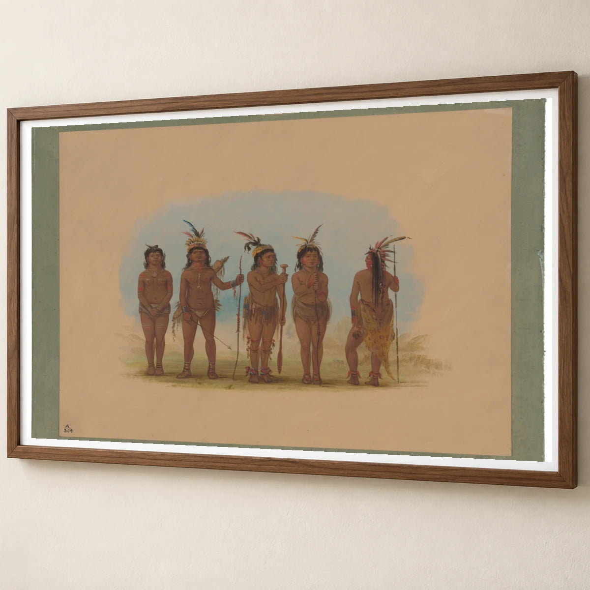 Five Caribbe Indians 1965.16.222 — Famous Paintings famous paintings print by SaamCrafts