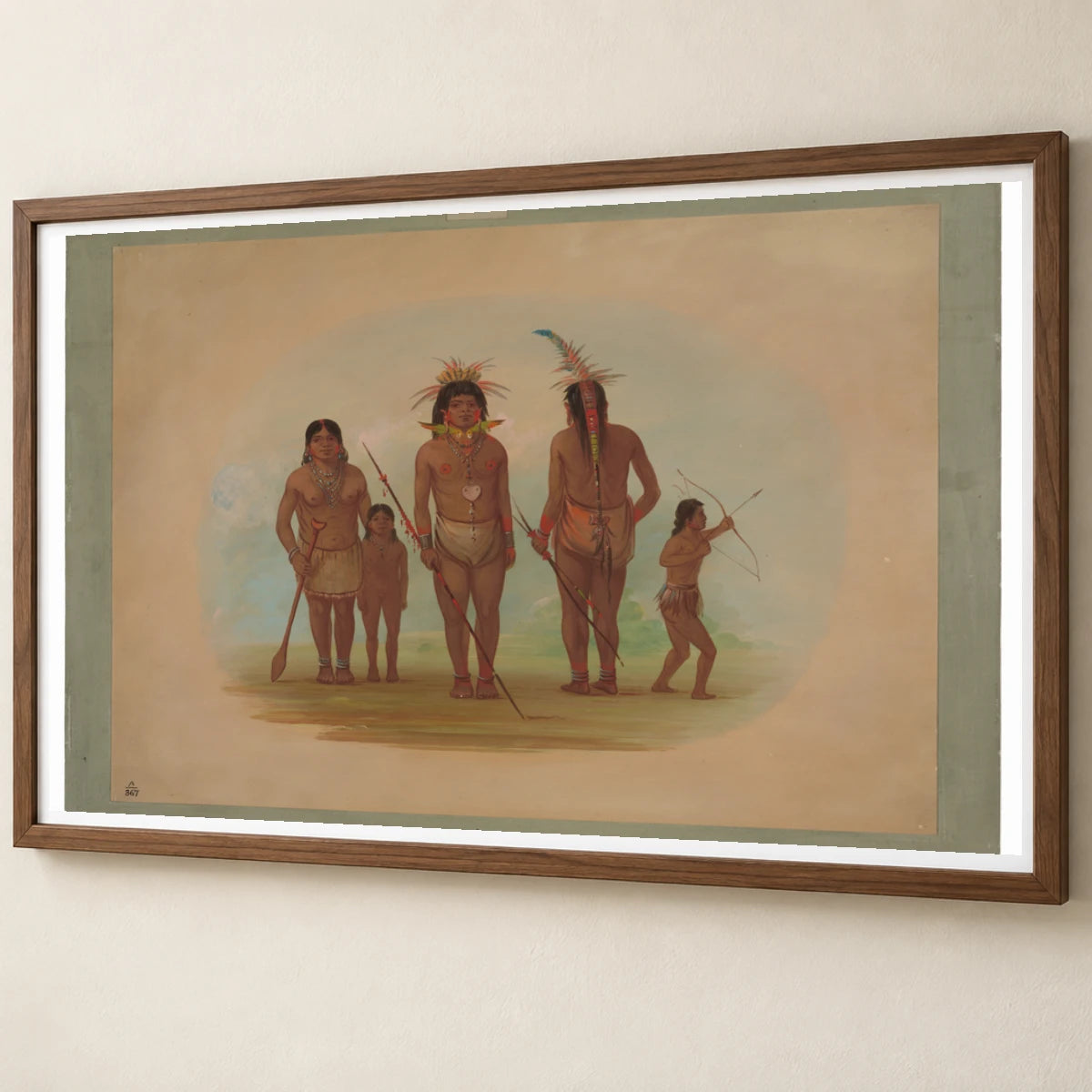 Five Iquito Indians 1965.16.235 — Famous Paintings famous paintings print by SaamCrafts