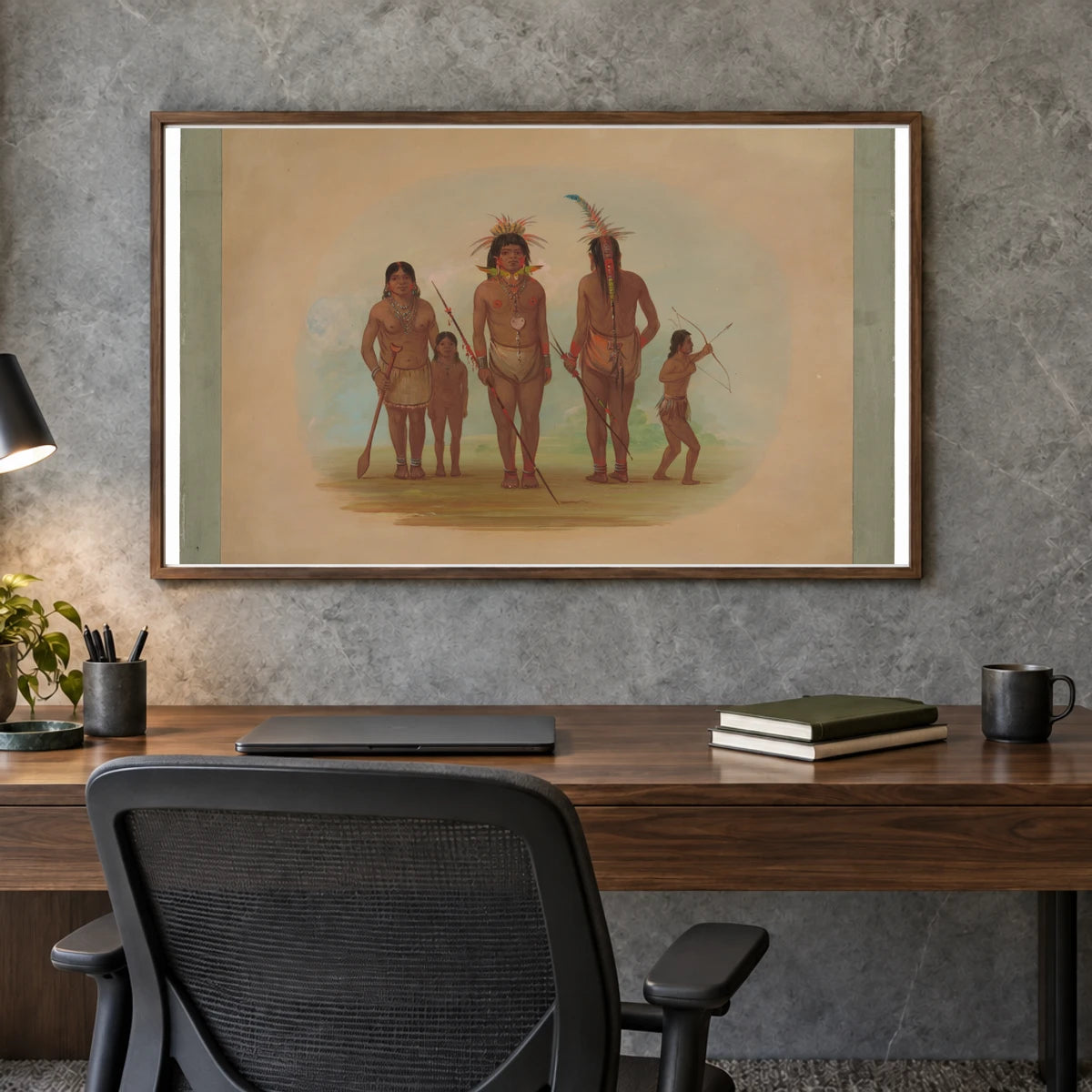 Five Iquito Indians 1965.16.235 — Famous Paintings shown in a styled interior