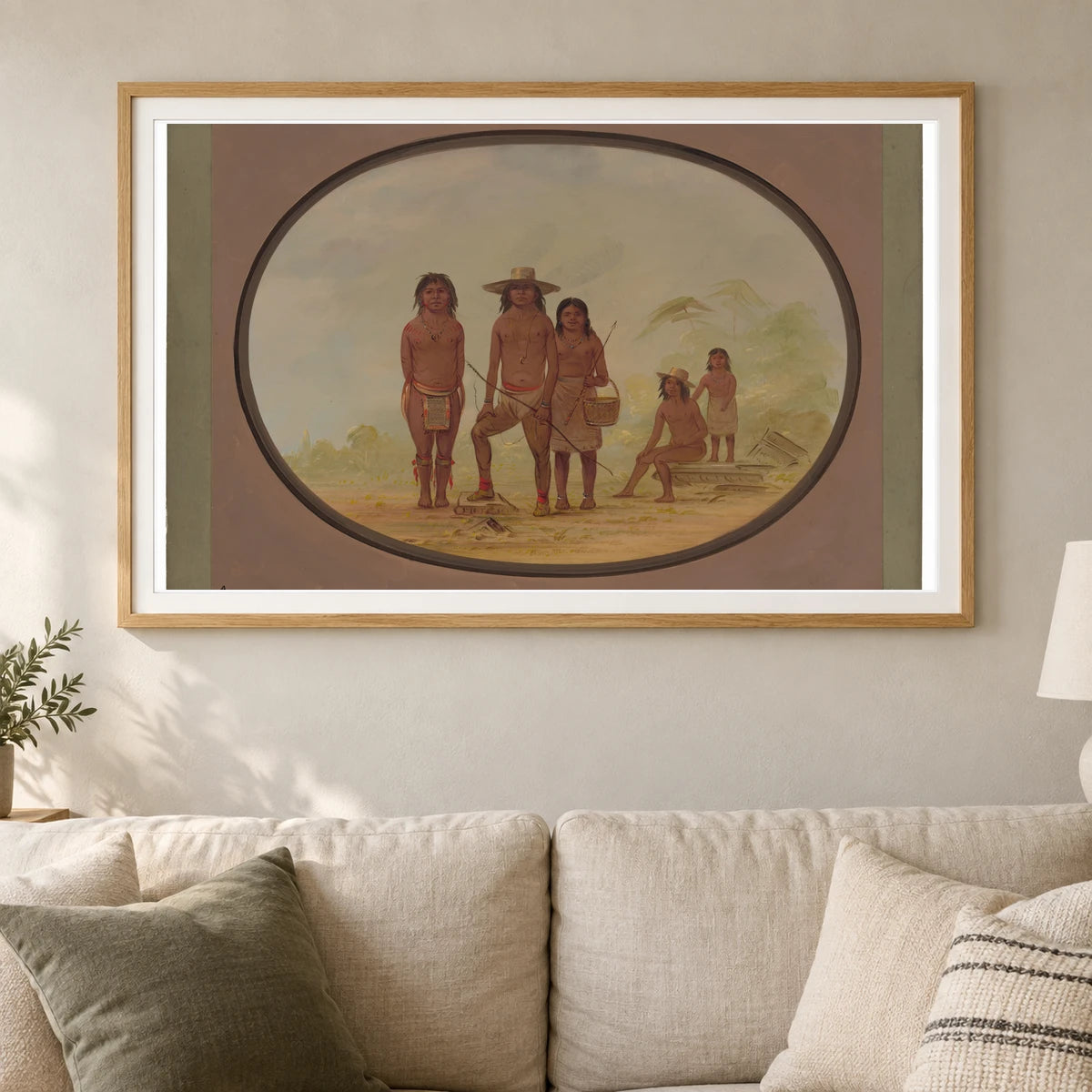 Five Maya Indians 1965.16.174 — Famous Paintings shown in a styled interior