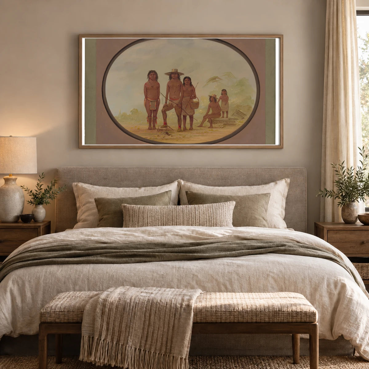 Five Maya Indians 1965.16.174 — Famous Paintings shown in a styled interior