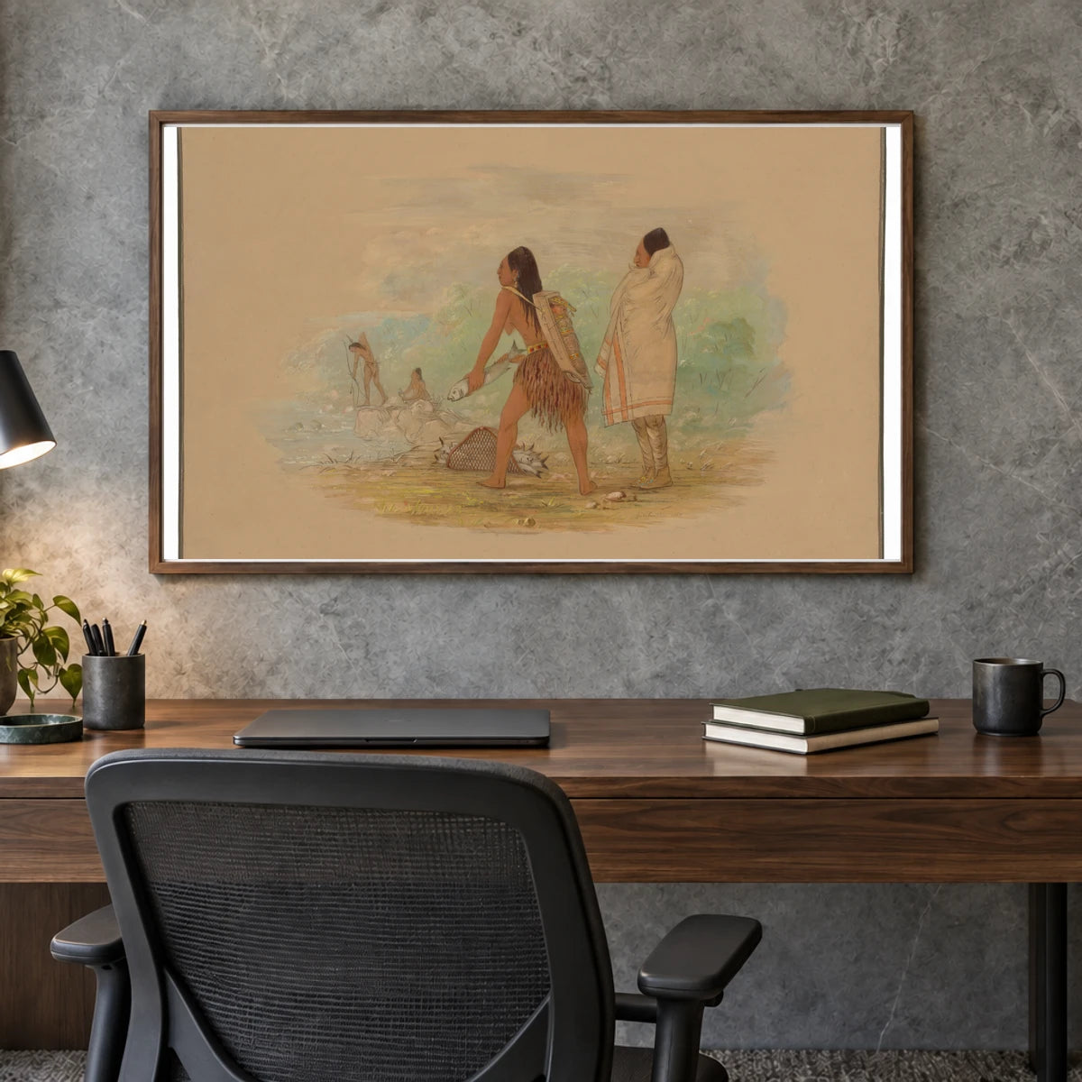 Flathead Indians 1965.16.149 — Famous Paintings shown in a styled interior