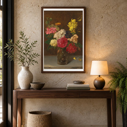 Flowers In A Cut Glass Vase 2018.44.1 — Famous Paintings shown in a styled interior