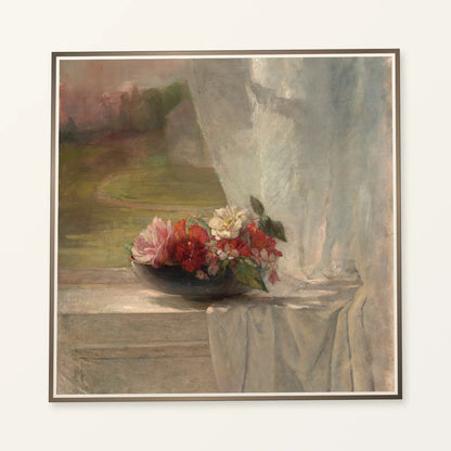 Flowers On A Window Ledge 2014.79.25 — Famous Paintings famous paintings print by SaamCrafts