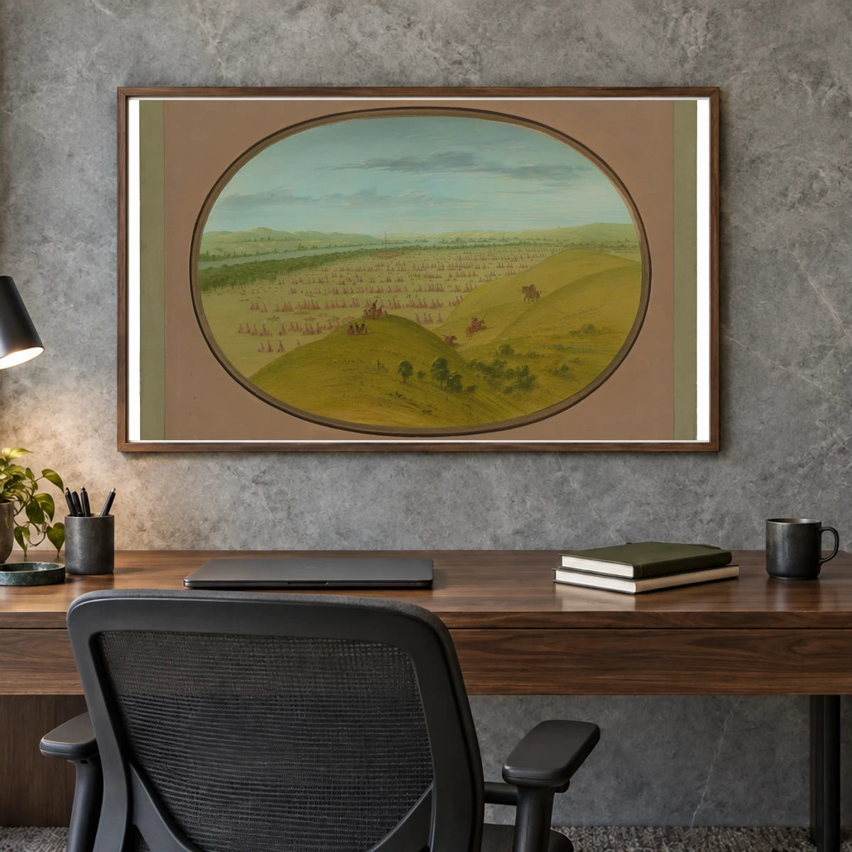 Fort Pierre 1965.16.139 — Famous Paintings shown in a styled interior