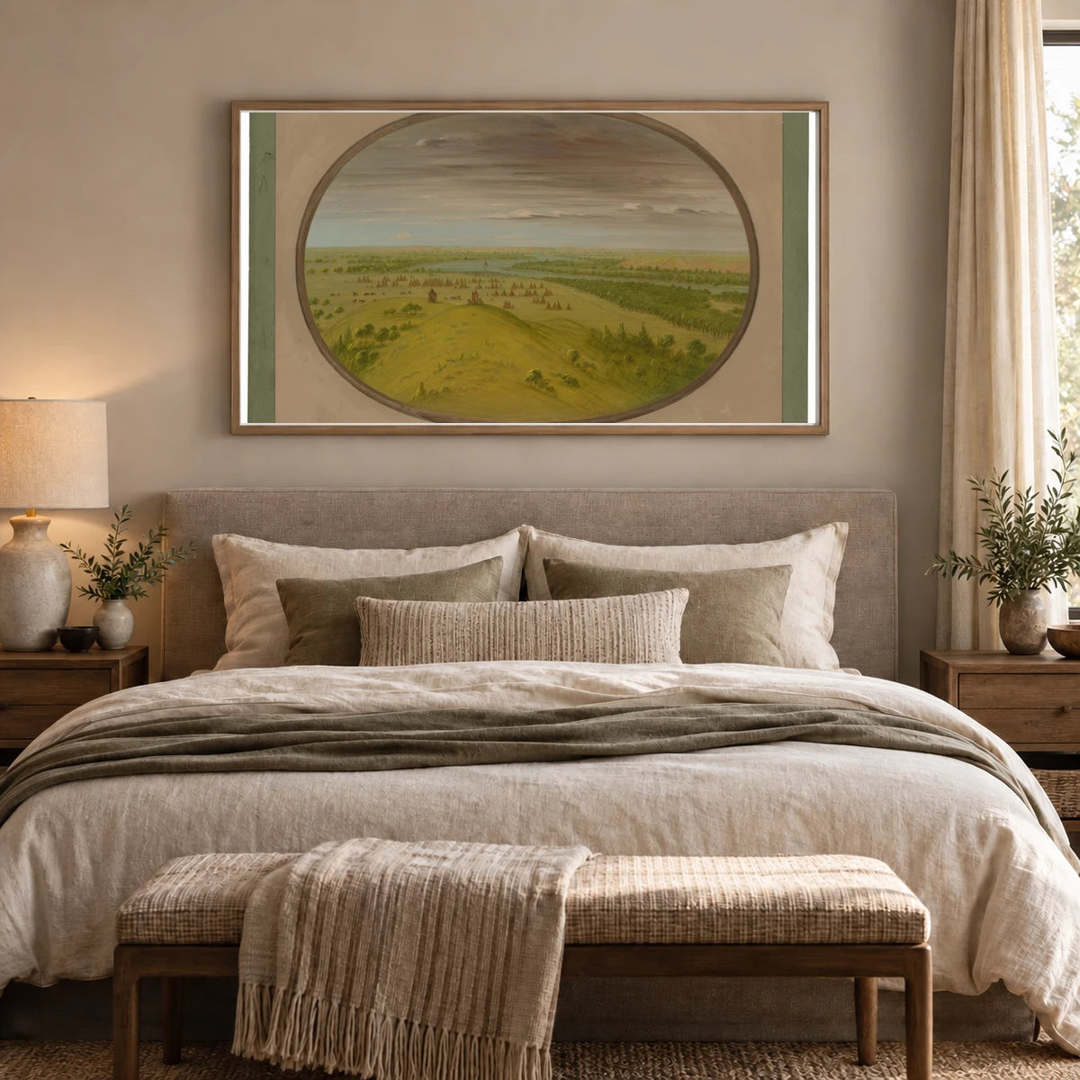 Fort Union 1965.16.186 — Famous Paintings shown in a styled interior