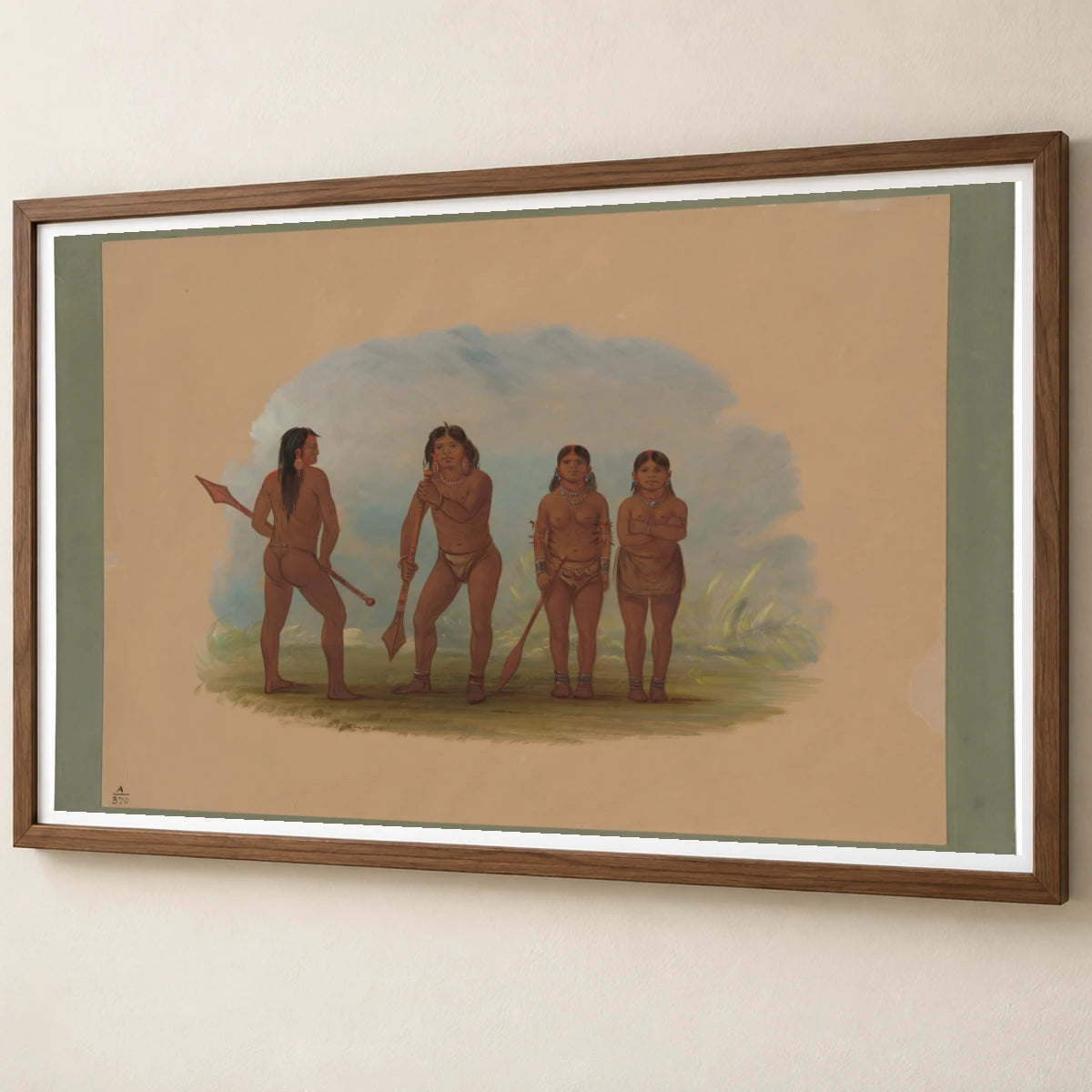 Four Angustura Indians 1965.16.238 — Famous Paintings famous paintings print by SaamCrafts