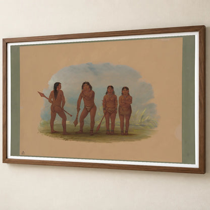 Four Angustura Indians 1965.16.238 — Famous Paintings famous paintings print by SaamCrafts
