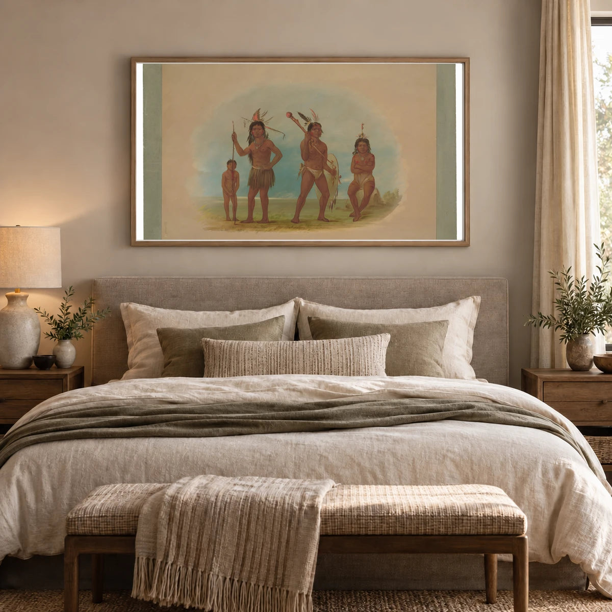 Four Arowak Indians 1965.16.226 — Famous Paintings shown in a styled interior