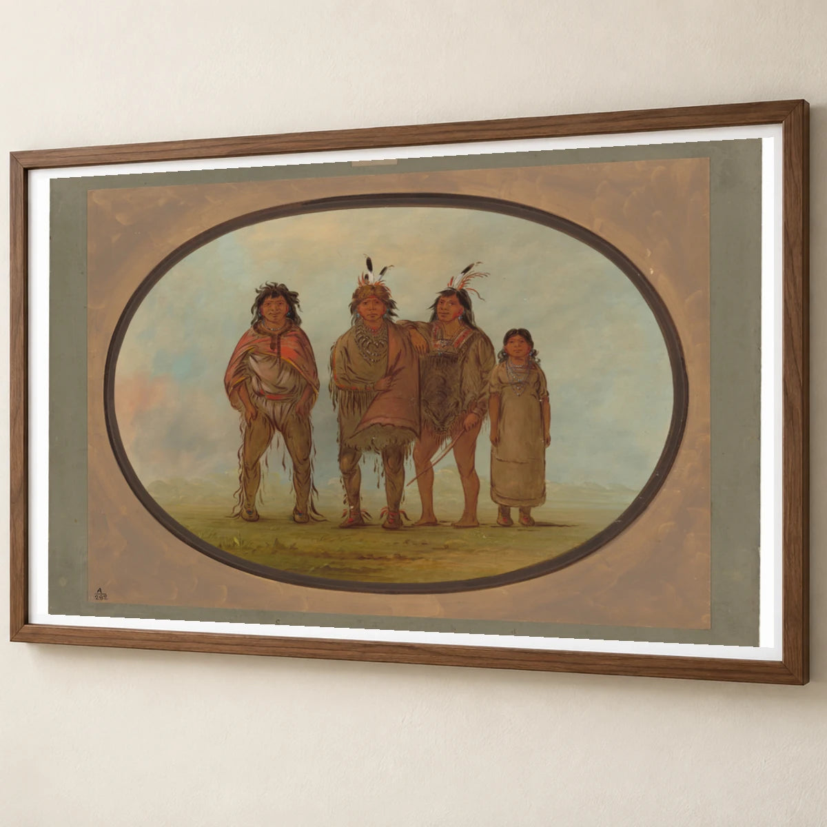 Four Dogrib Indians 1965.16.165 — Famous Paintings famous paintings print by SaamCrafts