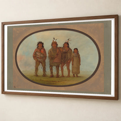 Four Dogrib Indians 1965.16.165 — Famous Paintings famous paintings print by SaamCrafts
