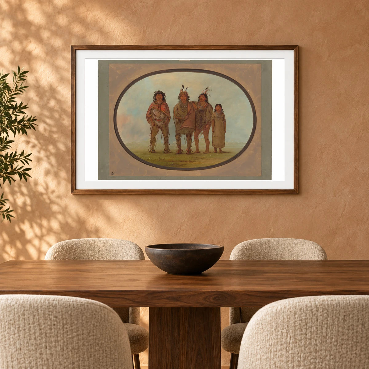 Four Dogrib Indians 1965.16.165 — Famous Paintings shown in a styled interior