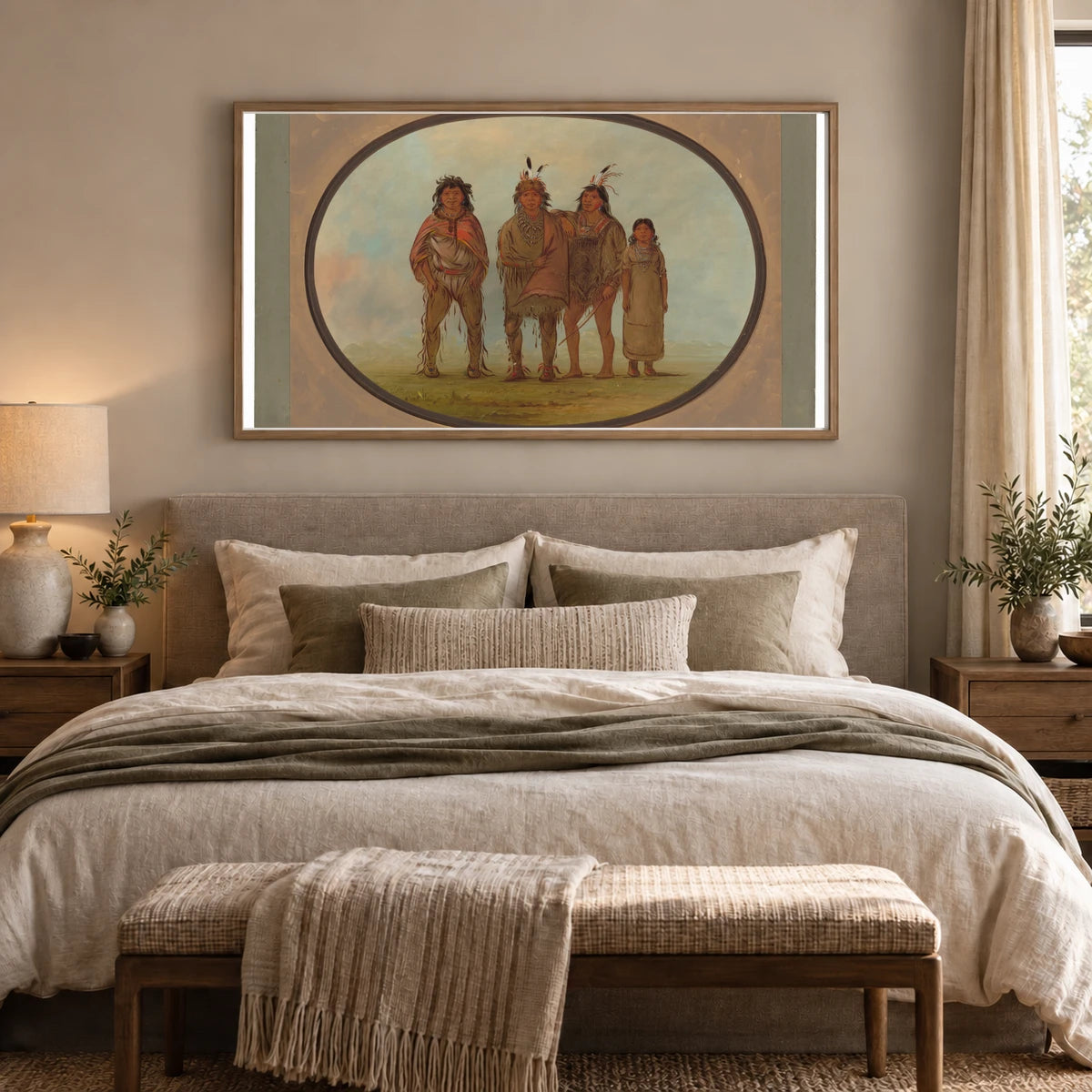 Four Dogrib Indians 1965.16.165 — Famous Paintings shown in a styled interior