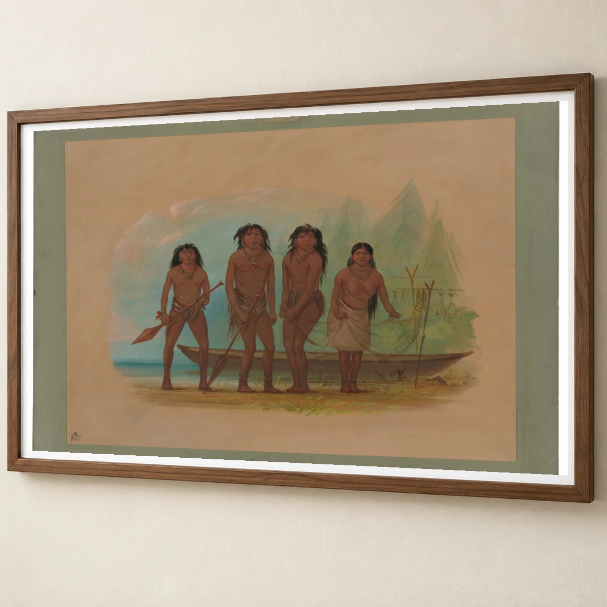 Four Fuegian Indians 1965.16.254 — Famous Paintings famous paintings print by SaamCrafts