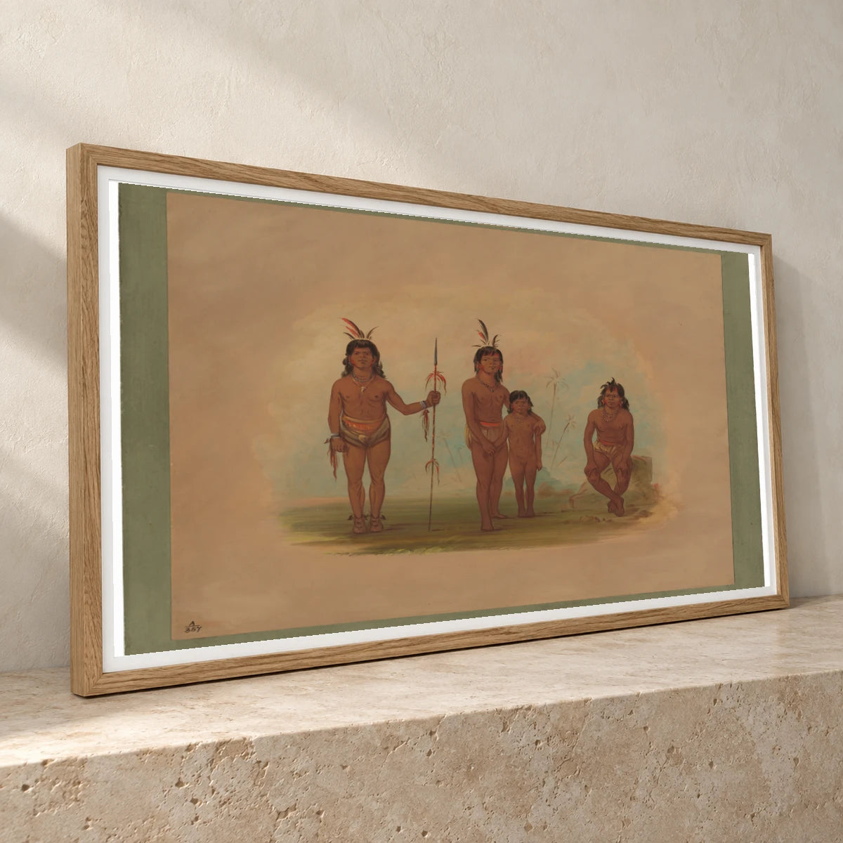 Four Goo A Give Indians 1965.16.225 — Famous Paintings famous paintings print by SaamCrafts