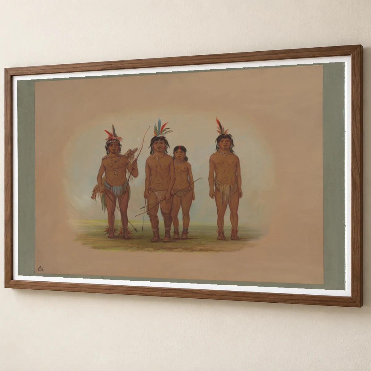 Four Macouchi Indians 1965.16.230 — Famous Paintings famous paintings print by SaamCrafts