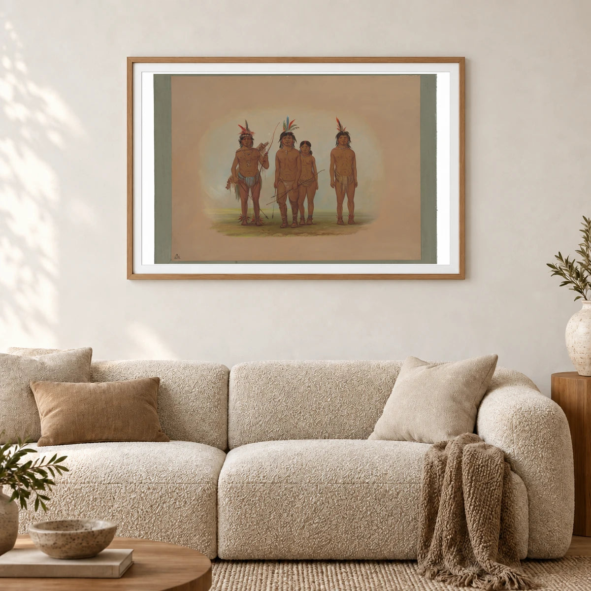 Four Macouchi Indians 1965.16.230 — Famous Paintings shown in a styled interior