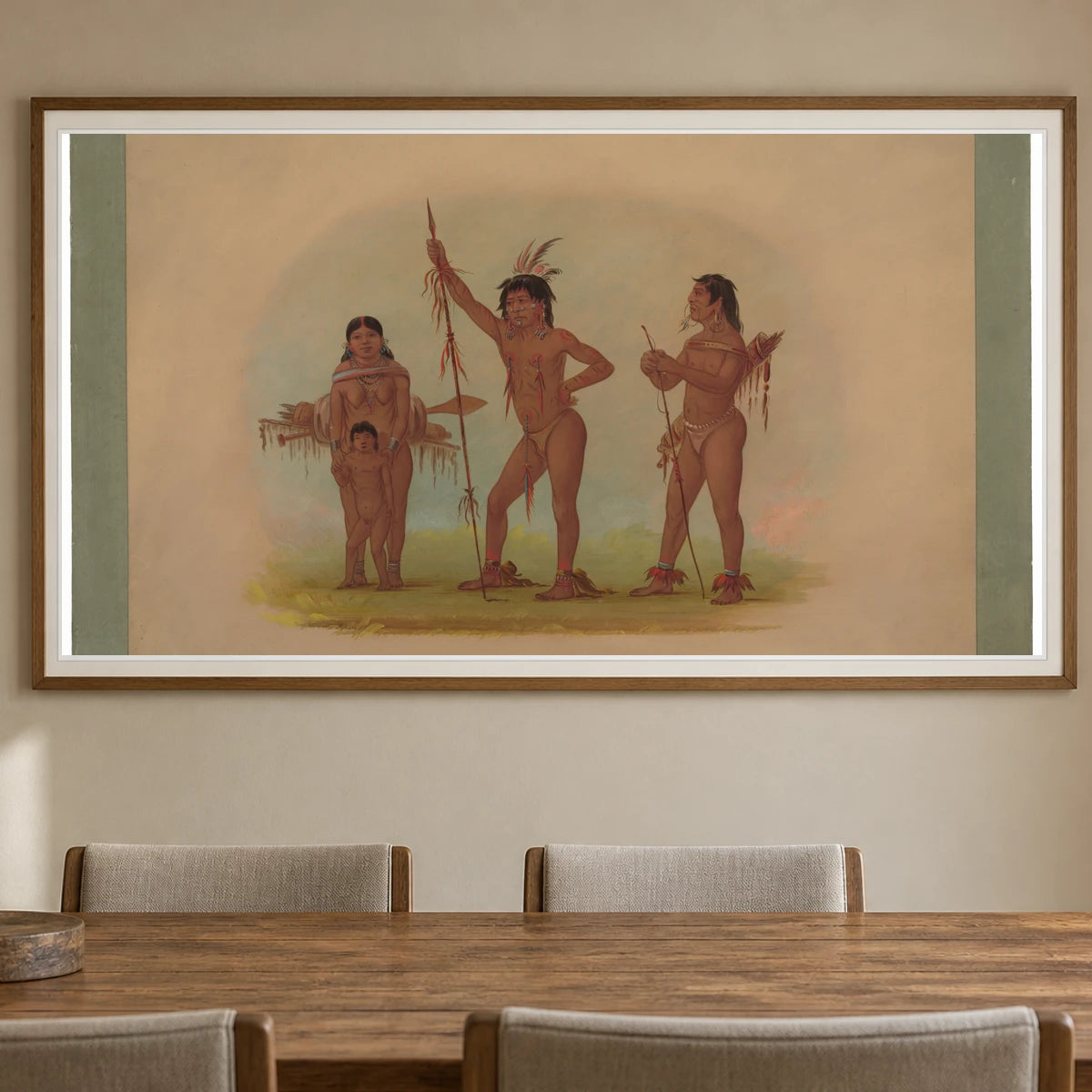 Four Mura Indians 1965.16.239 — Famous Paintings shown in a styled interior