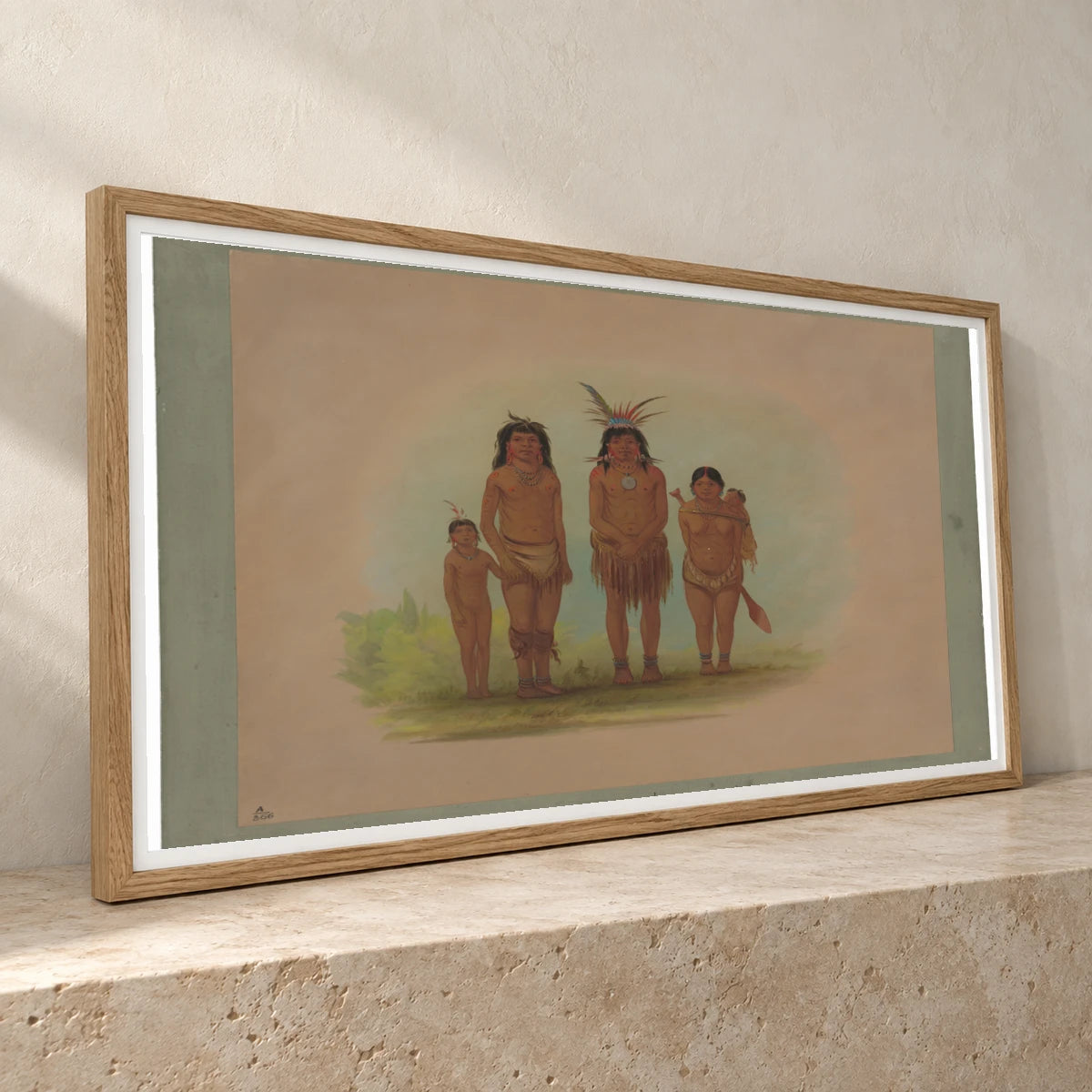Four Sepibo Indians 1965.16.234 — Famous Paintings famous paintings print by SaamCrafts