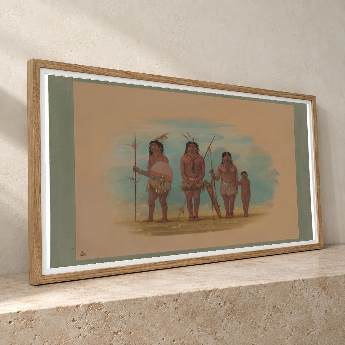 Four Xingu Indians 1965.16.237 — Famous Paintings famous paintings print by SaamCrafts