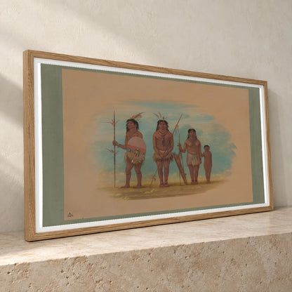 Four Xingu Indians 1965.16.237 — Famous Paintings famous paintings print by SaamCrafts