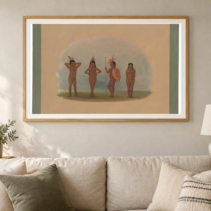 Four Zurumati Children 1965.16.229 — Famous Paintings shown in a styled interior