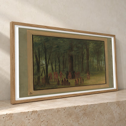 Funeral Of Black Hawk Saukie 1965.16.142 — Famous Paintings famous paintings print by SaamCrafts