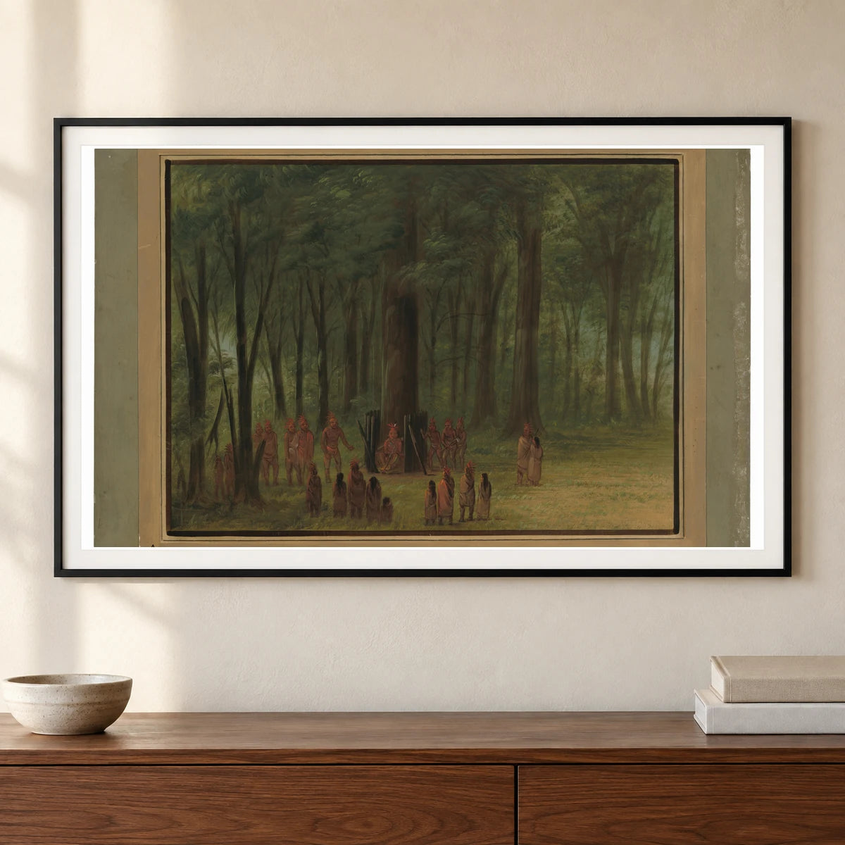 Funeral Of Black Hawk Saukie 1965.16.142 — Famous Paintings shown in a styled interior