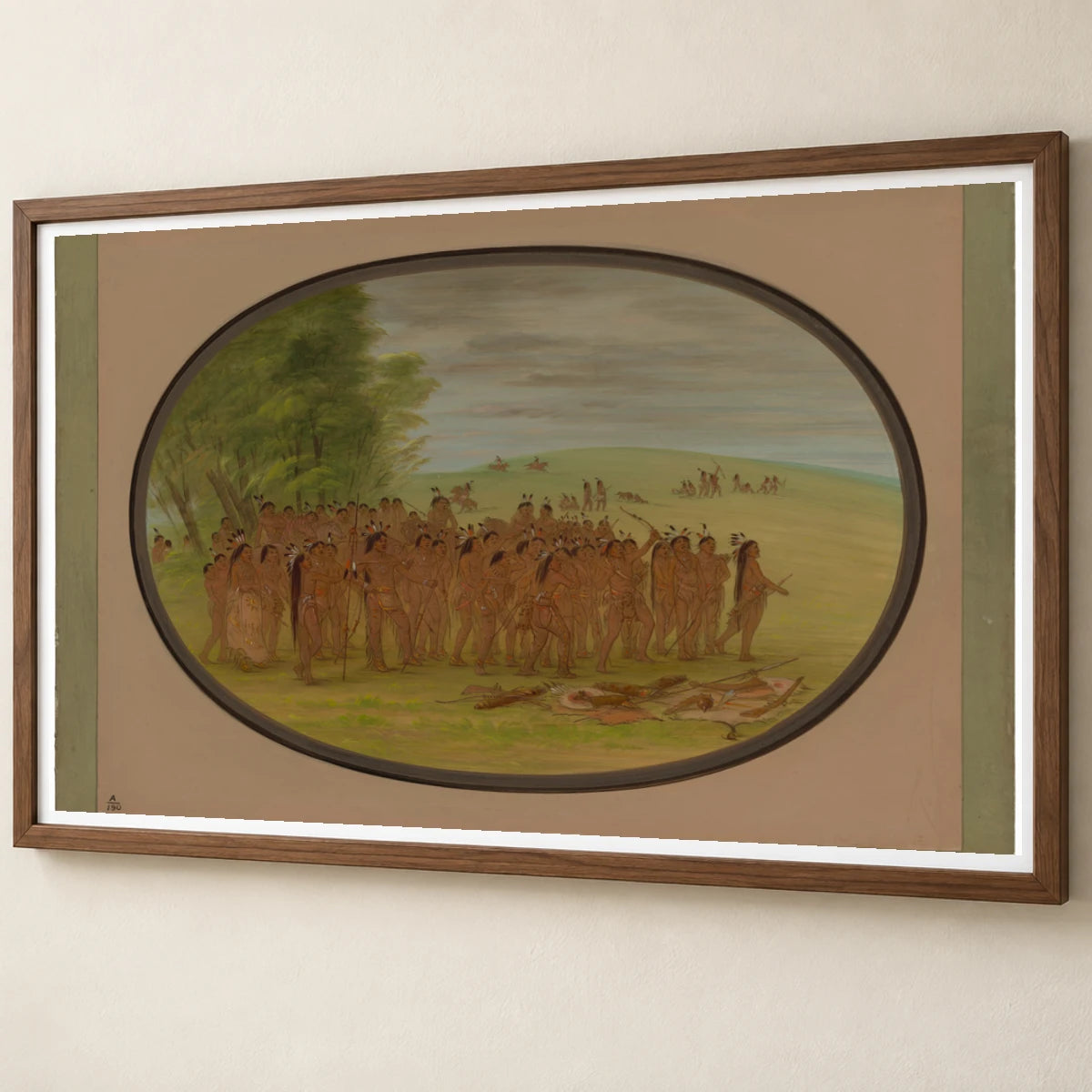 Game Of The Arrow Mandan 1965.16.83 — Famous Paintings famous paintings print by SaamCrafts