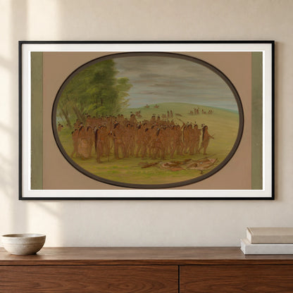Game Of The Arrow Mandan 1965.16.83 — Famous Paintings shown in a styled interior