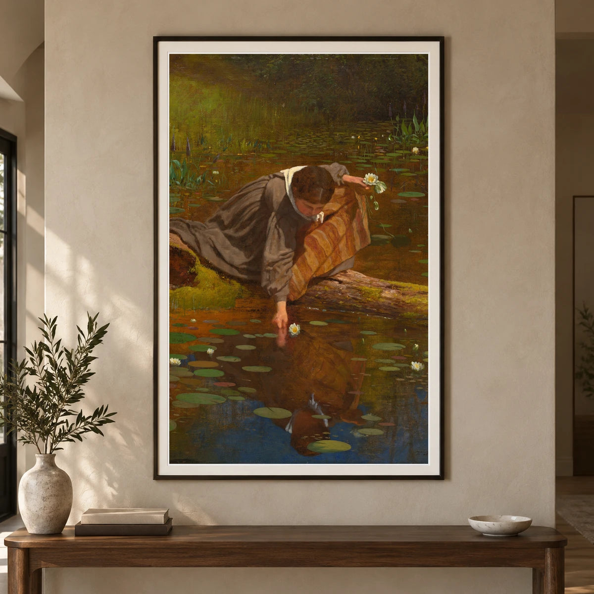 Gathering Lilies 2008.66.3 — Famous Paintings shown in a styled interior