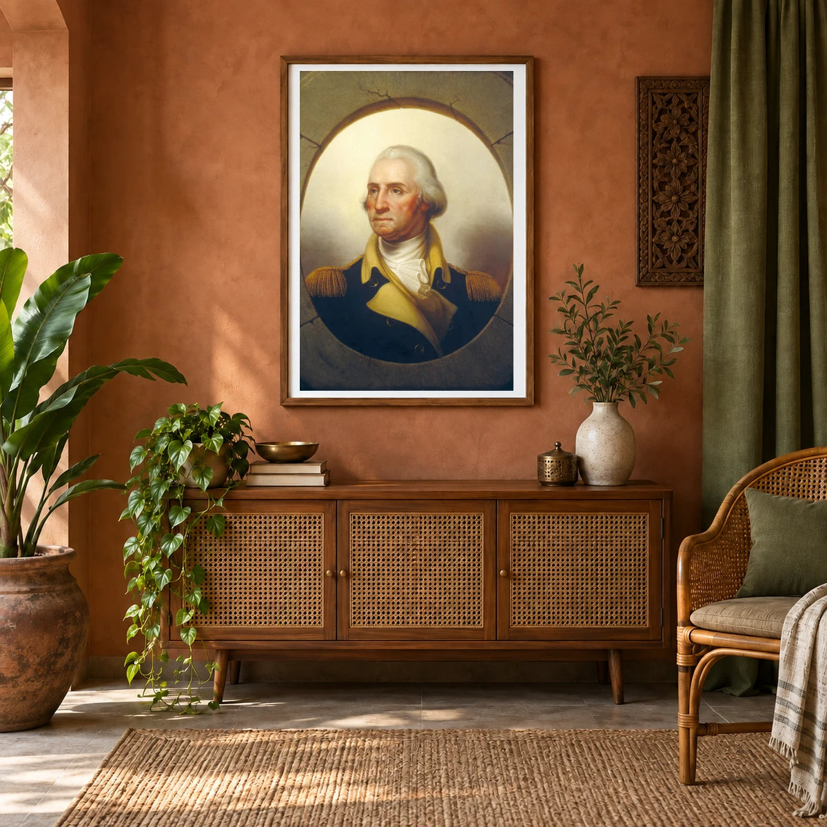 George Washington 1942.7.1 — Famous Paintings shown in a styled interior