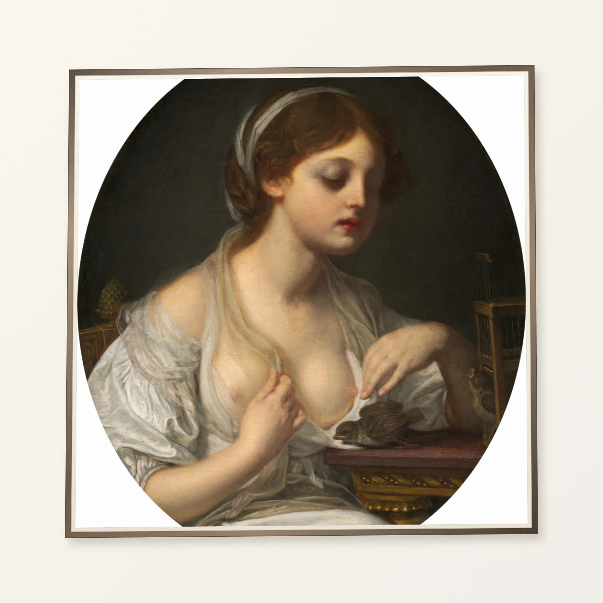 Girl With Birds 1960.6.19 — Famous Paintings famous paintings print by SaamCrafts
