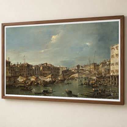 Grand Canal With The Rialto Bridge, Venice 1942.9.27 — Famous Paintings famous paintings print by SaamCrafts