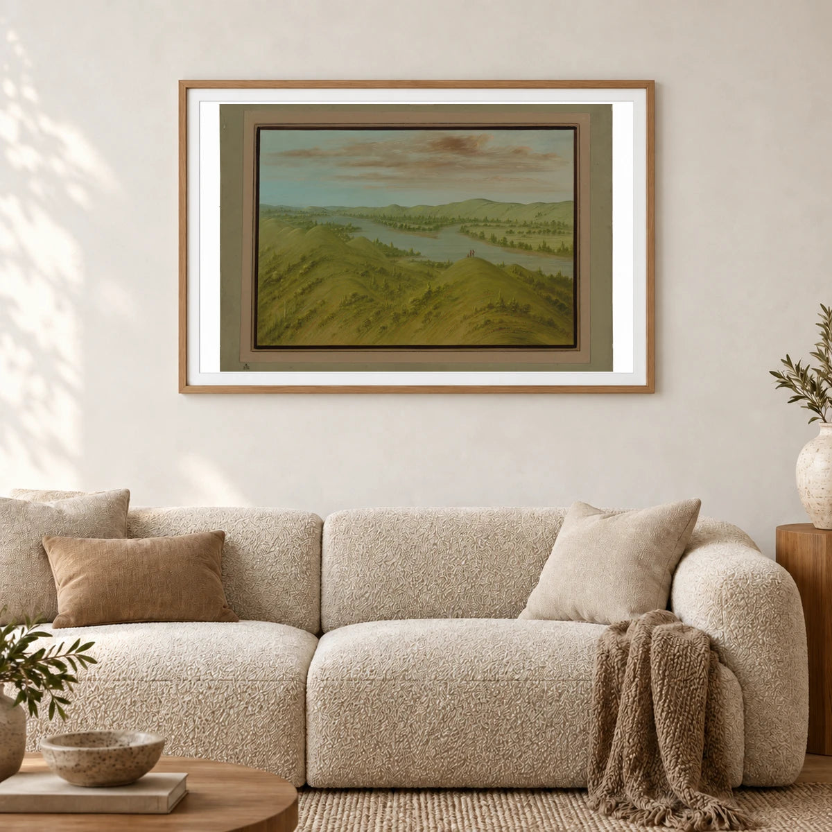 Grassy Bluffs, Upper Missouri 1965.16.193 — Famous Paintings shown in a styled interior