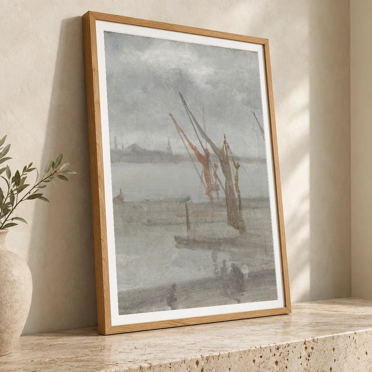 Grey And Silver Chelsea Wharf 1942.9.99 — Famous Paintings famous paintings print by SaamCrafts