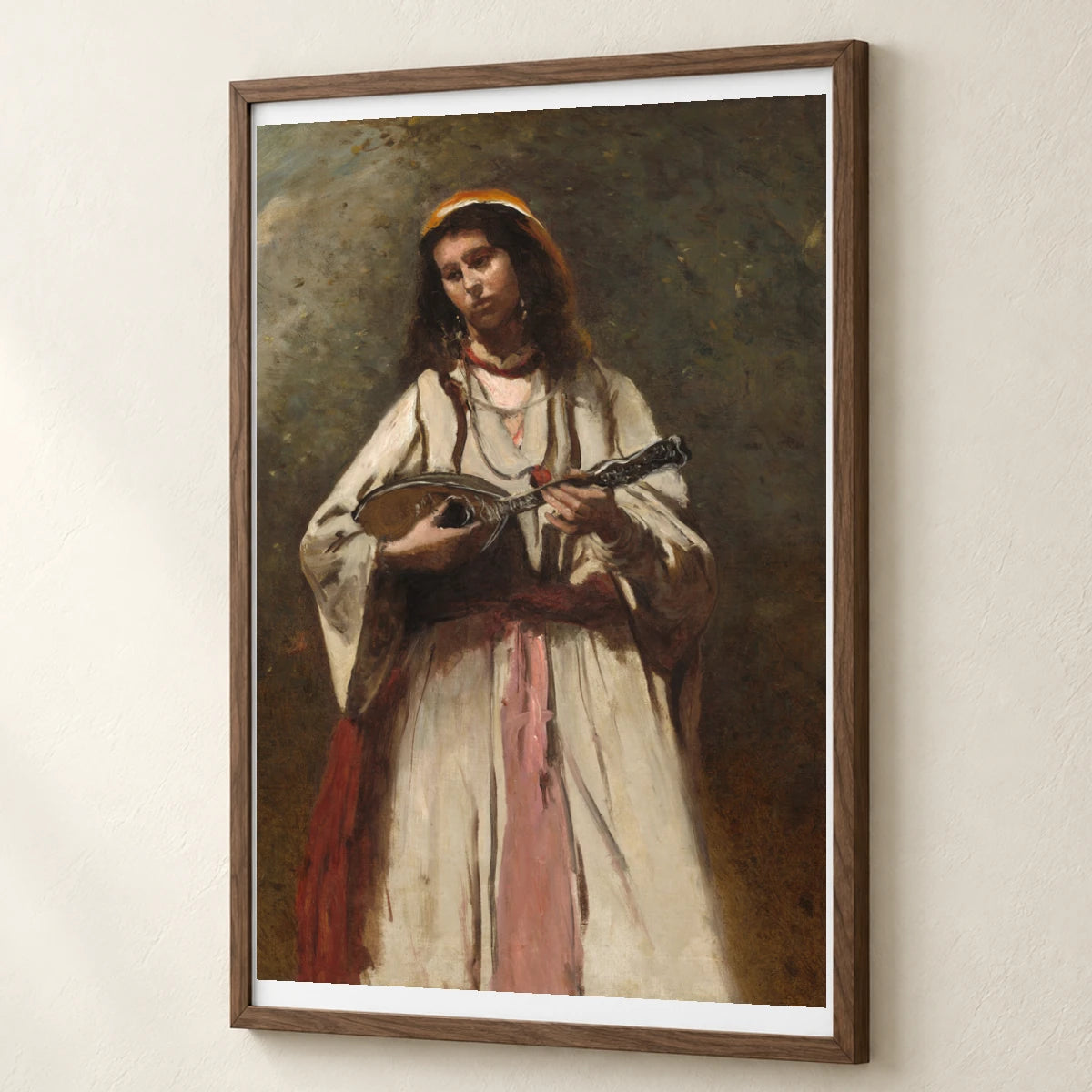 Gypsy Woman With Mandolin 1951.21.1 — Famous Paintings famous paintings print by SaamCrafts