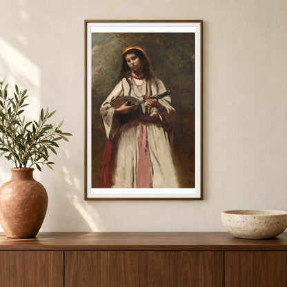 Gypsy Woman With Mandolin 1951.21.1 — Famous Paintings shown in a styled interior