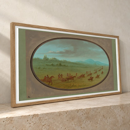 Halsey S Bluff Sioux Indians On The March 1965.16.13 — Famous Paintings famous paintings print by SaamCrafts