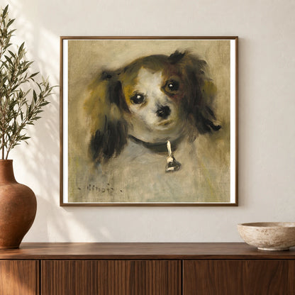 Head Of A Dog 1970.17.57 — Famous Paintings shown in a styled interior
